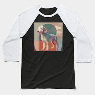 Bedlington Terrier in 70's Baseball T-Shirt